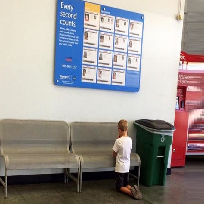 Little Boy Found Kneeling In Walmart Brings Everyone To Tears